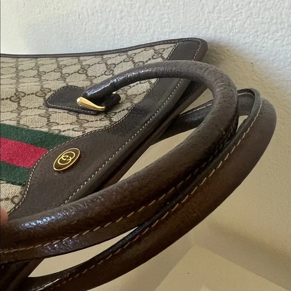 Gucci Monogram Sherry Line Hand Bag tote - Picture 11 of 17